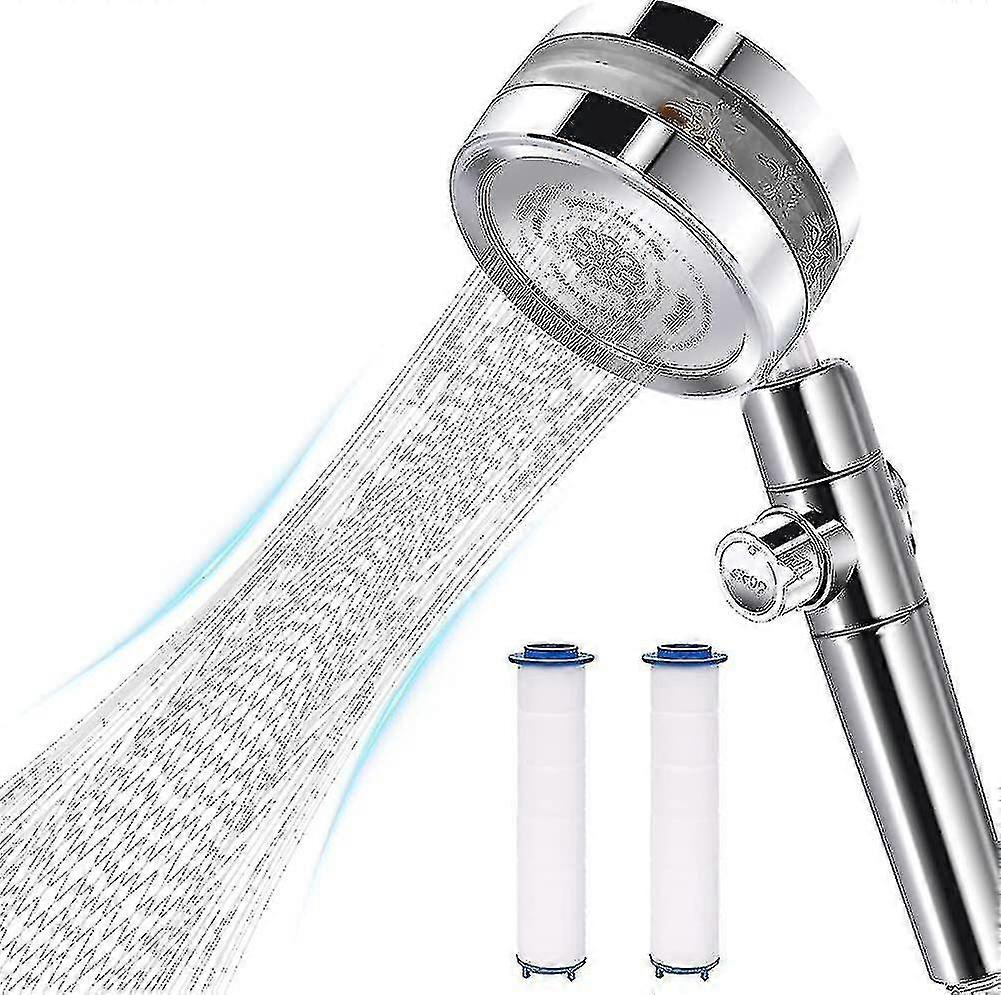 Turbo Shower Head To Increase Pressure Double-sided With 2pcs Pp Cotton
