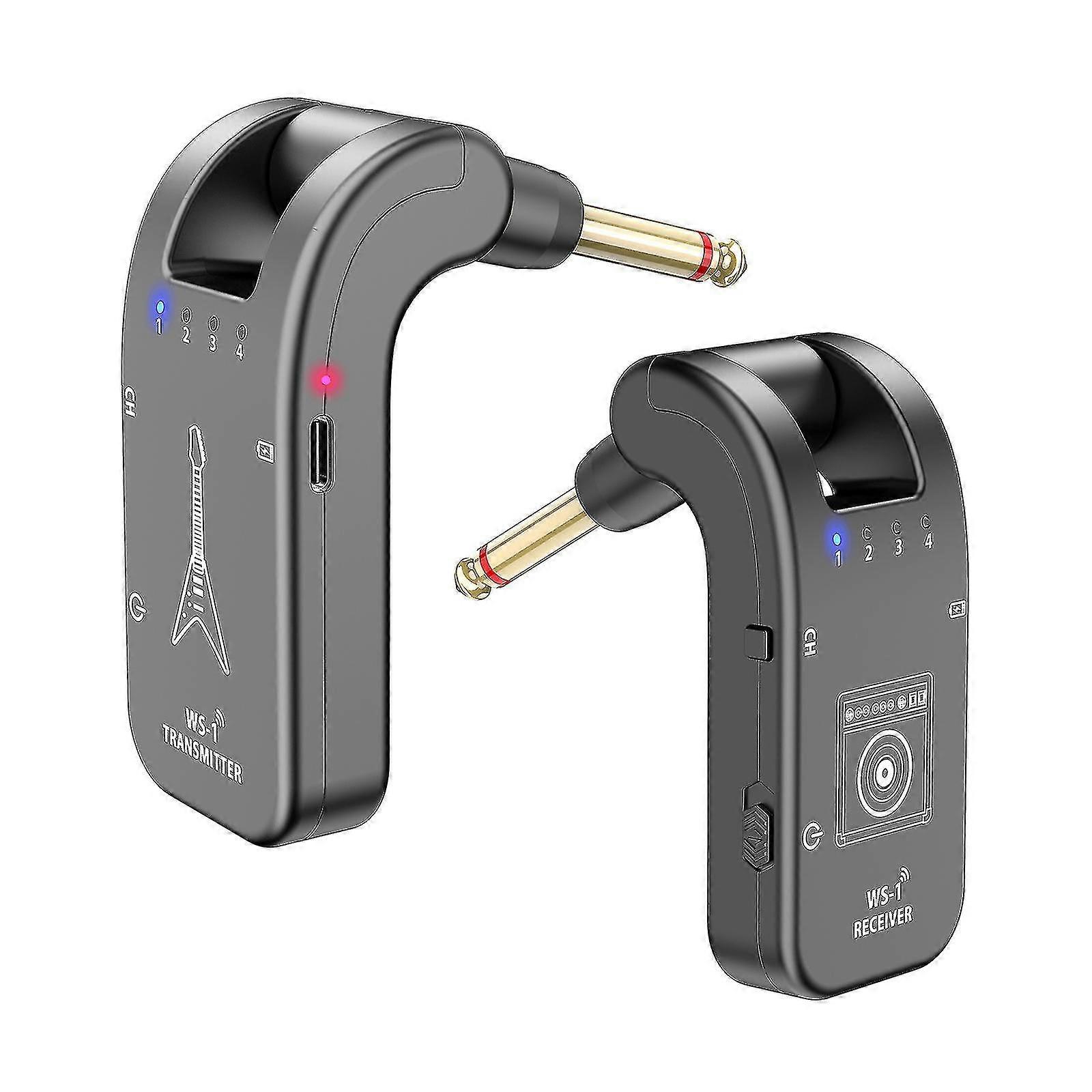 Profesional 2.4ghz Wireless Guitar System Receptor transmisor recargable