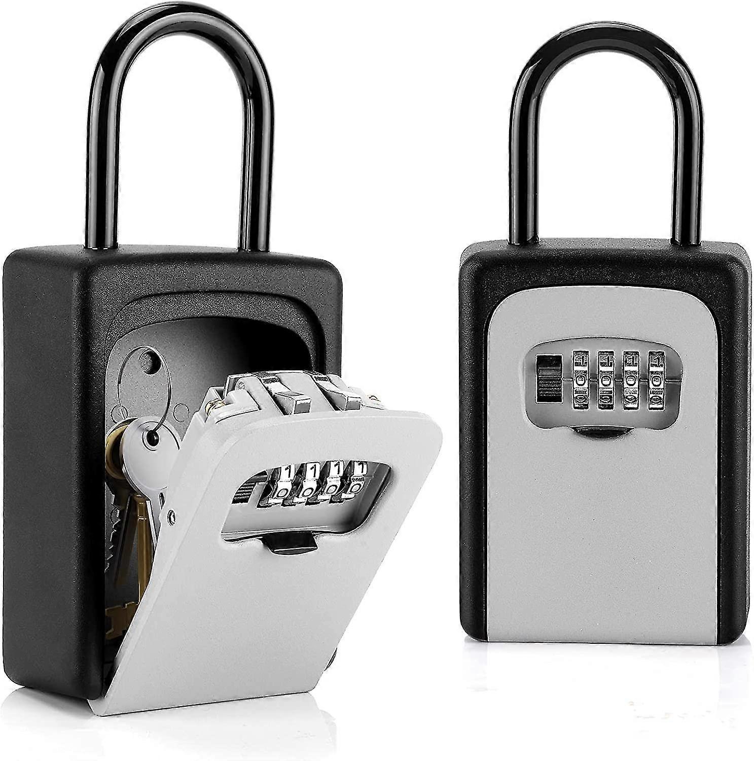 Key Lock Box, Combination Lock Box Wall Mounted Waterproof Key Storage Lock Box Waterproof Resettable Code House Security Lock Box For Outdoor & Indoo