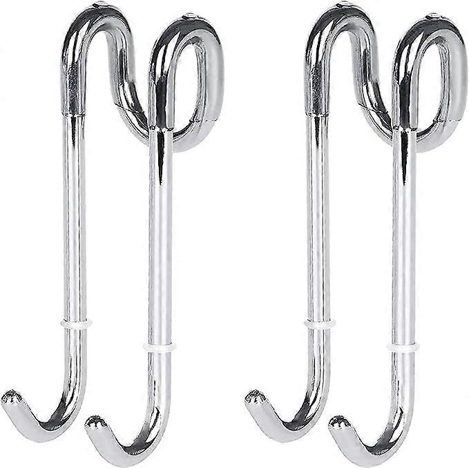 2-piece bathroom wall hook, silver (11 x 3.9 x 1.2 cm).