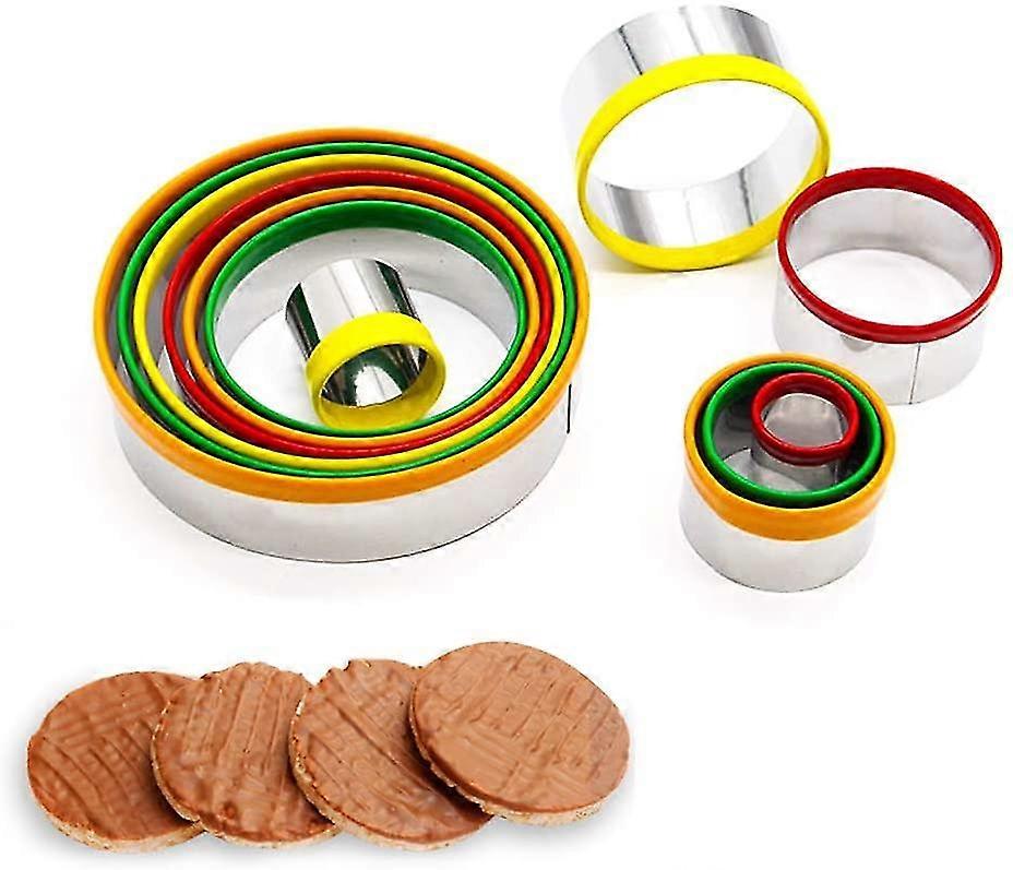 Ensemble d’emporte-pièces, 12 pièces rond en acier inoxydable Emporte-pièces Biscuit Plain Edge Round Cutters