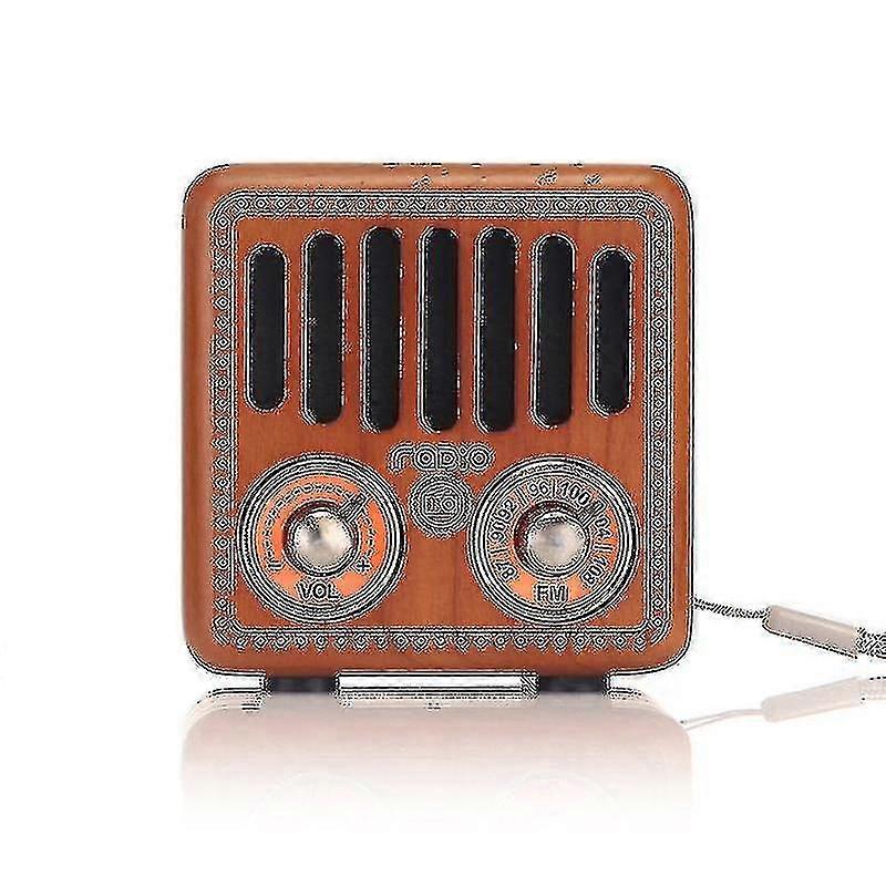 Retro Radio, Vintage Bluetooth Speaker, Walnut Wood Fm Radio With Blue