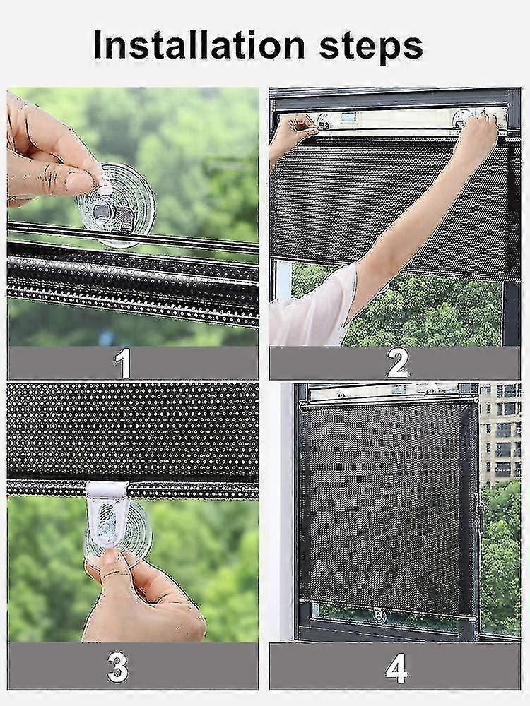 Suction Cup Roller Blind No Drilling Required Balcony Window Portable ...