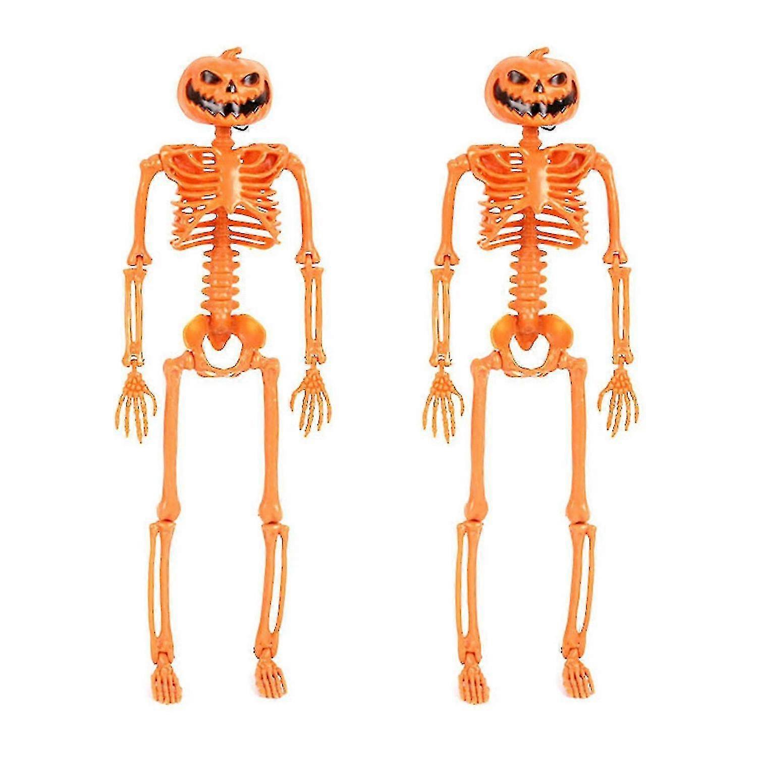 2pcs Haunted House Prop Full Body Movable Joints Outdoor Decor Halloween
