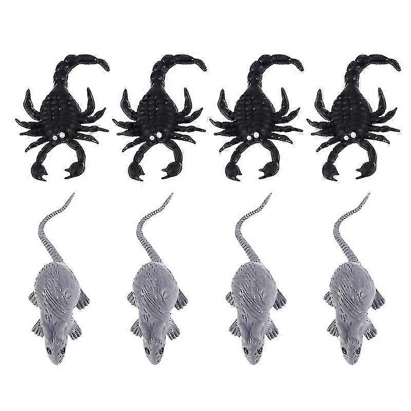 8pcs Halloween Simulation Toys For Halloween Decorations