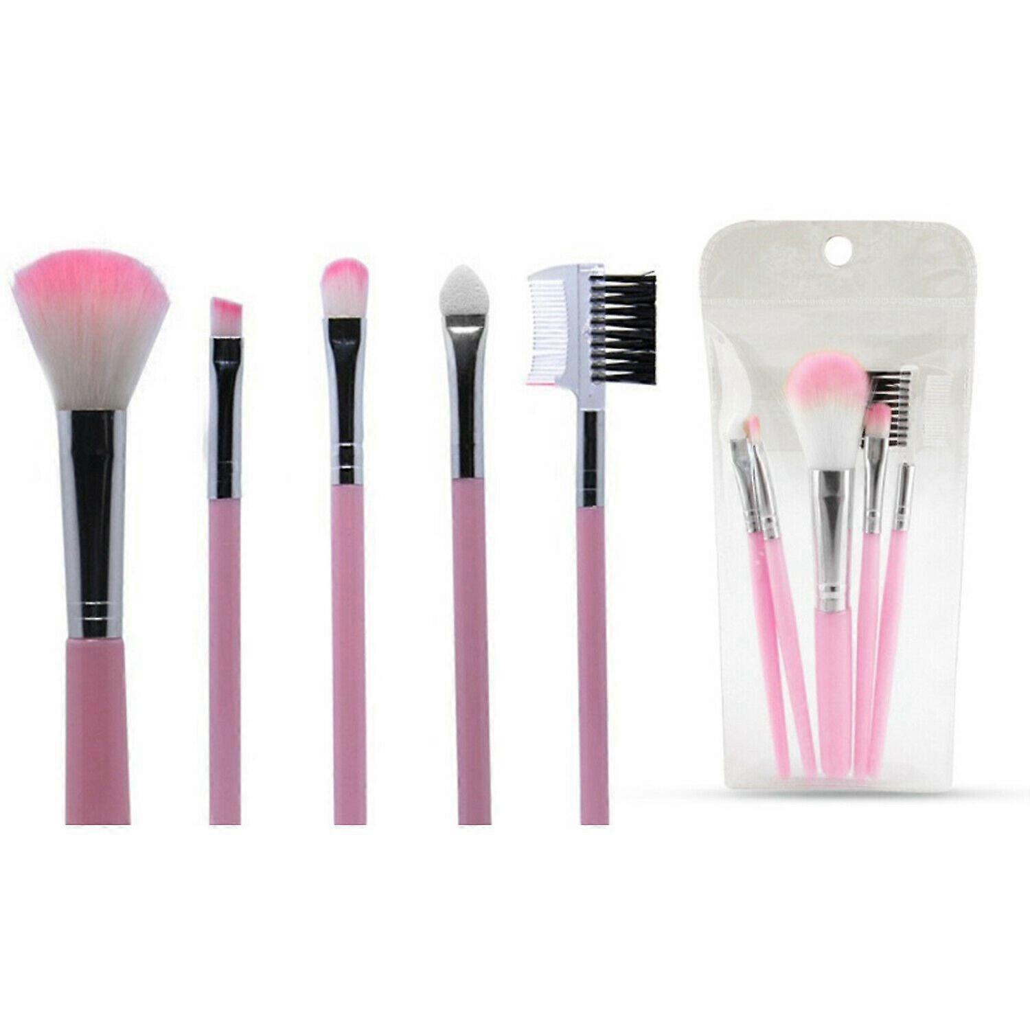 Aquarius Mini 5pc Makeup Brushes Set, Pink