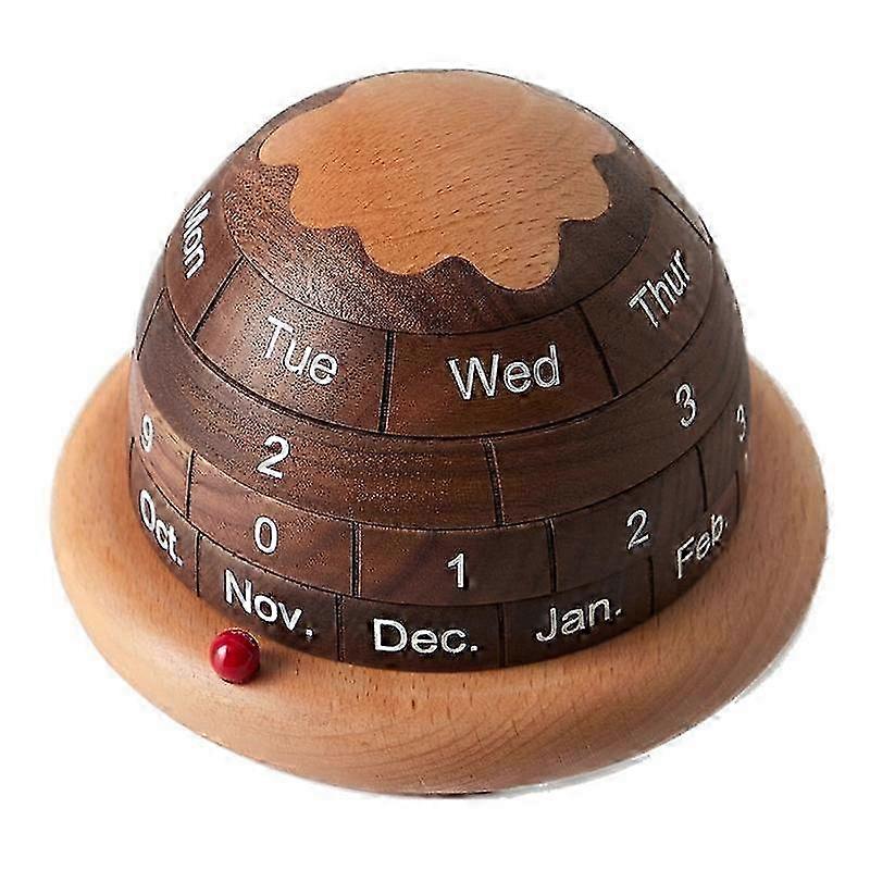 Wooden Desktop Calendar Decor, Office Desk Decor, Block Calendar for Desk, Desk Calendar Planet