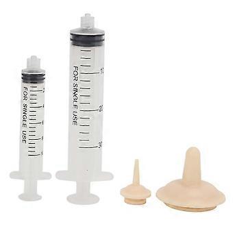 Pet Medicine Feeder Syringe Dispenser for Small Animals with Concave Convex Handle