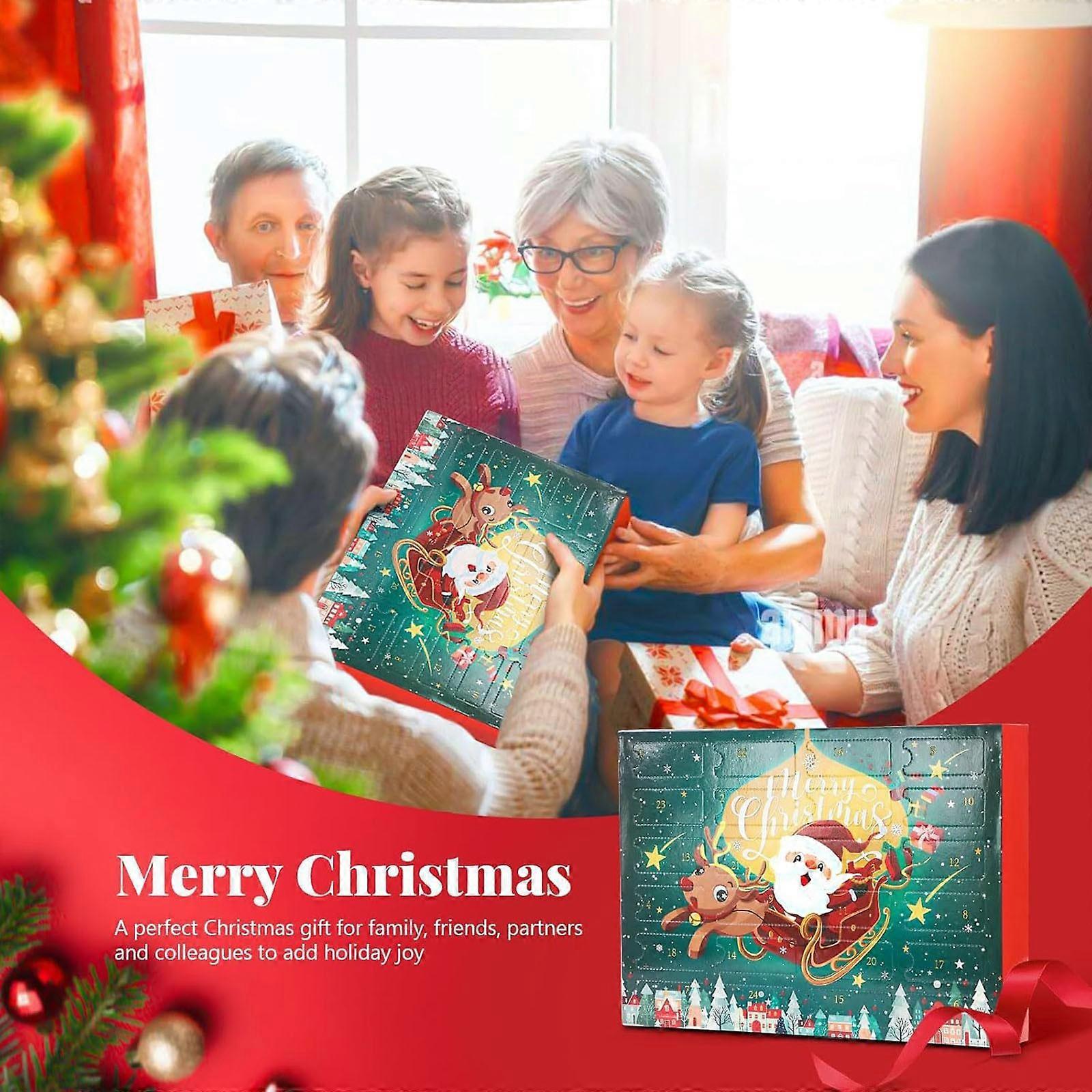 2024 Calendarul de Advent de Crăciun Numărătoare inversă 24 de zile Calendarul de Crăciun Ornamente de sărbători