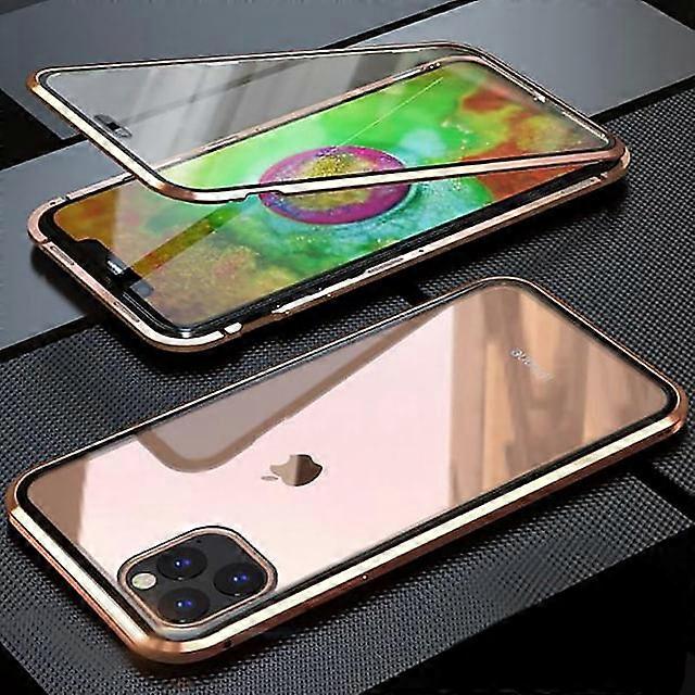 Magnetic Double Sided Case for Apple iPhone 13 12 11 Pro Max Mini X XR XS Max 8 7 Plus Magnetic Full Body Cases Transparent Hard Metal Protective Cove