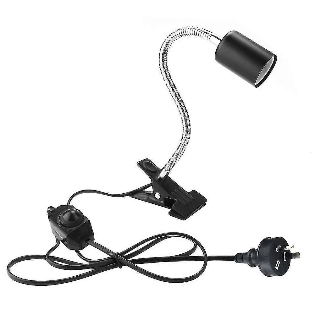 Pet Heating Bulb Holder Temperature Adjustable Clamp Reptile Lamp Stand Au Plug