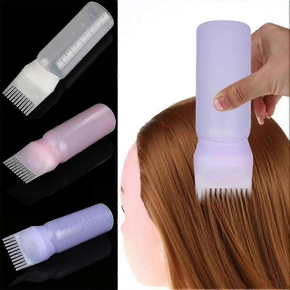 Plastic Root Comb Applicator Bottle Hair Coloring Dye Applicator Scalp