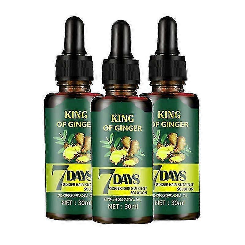 3pcs regrow 7 יום ג'ינג'ר Germinal סרום צמיחת שיער, מניעת נשירת שיער