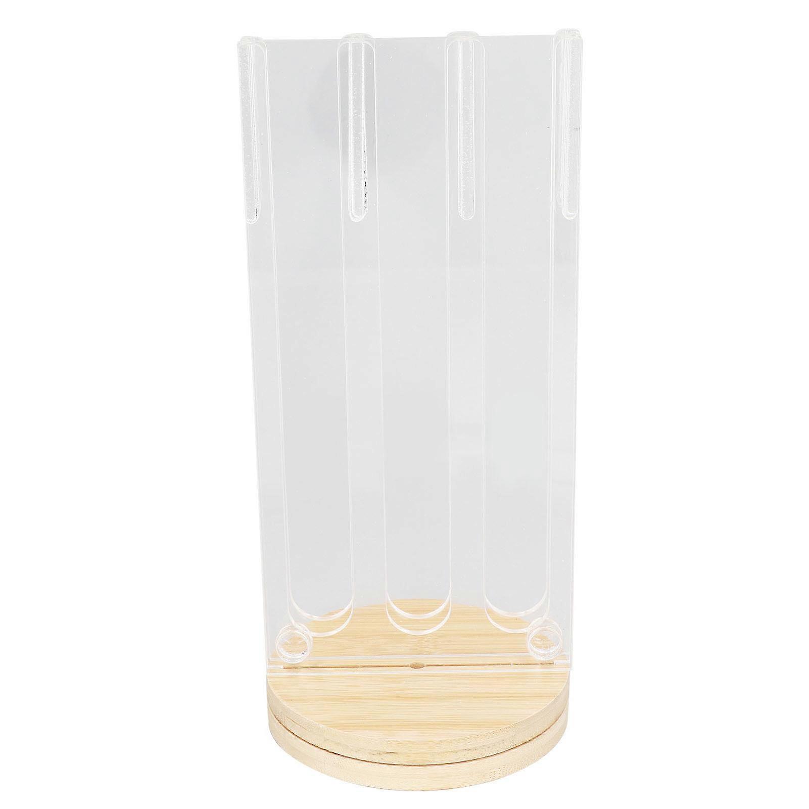 Kaffeekapselhalter Acryl Bambusholz 48 Löcher drehbarer Pod Rack Ständer für zu Hause (YMCAT)