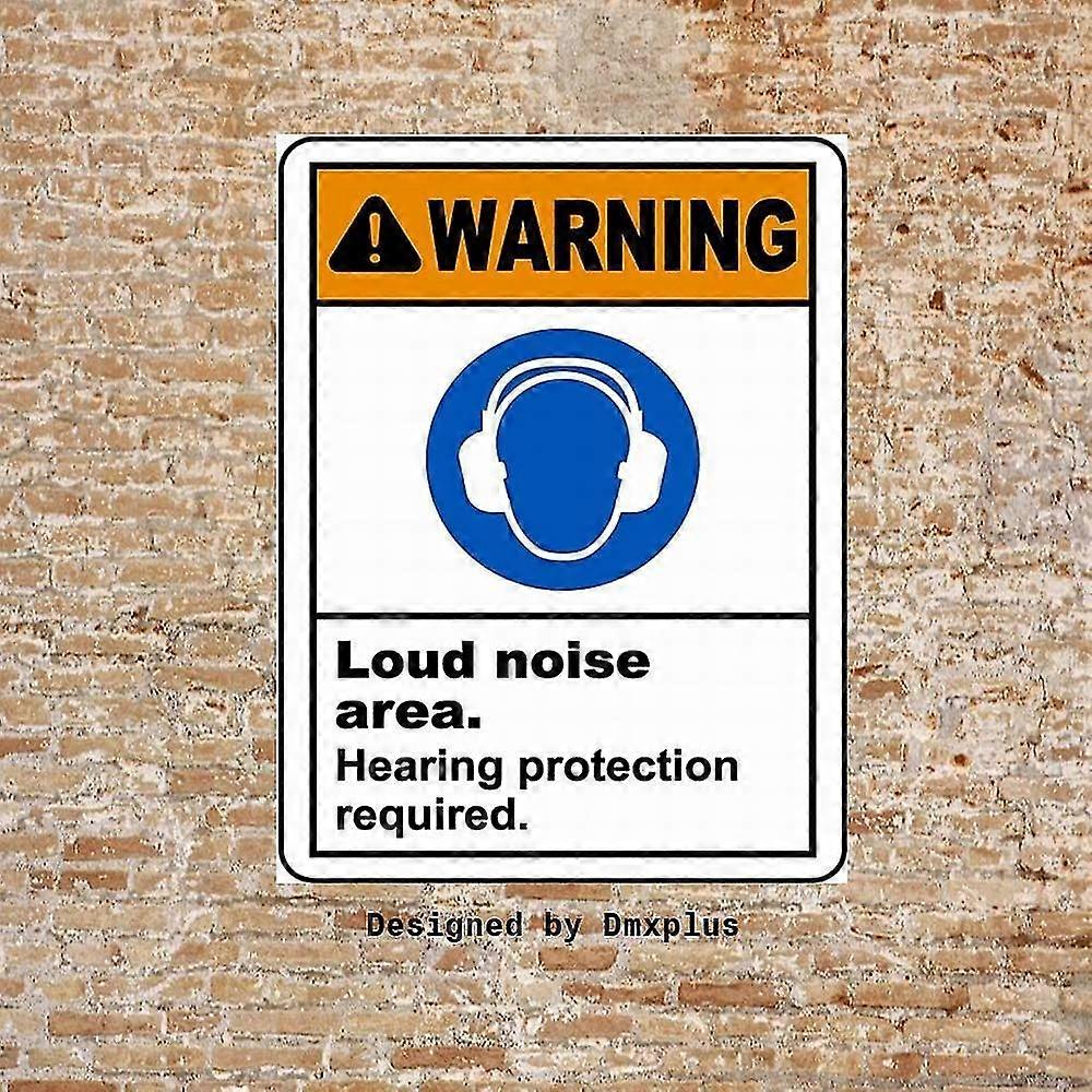 Proteção auditiva necessária Sign Tin Sign Decor 8x12 polegadas OU 12x16 polegadas Aviso Sinal Modo 2494
