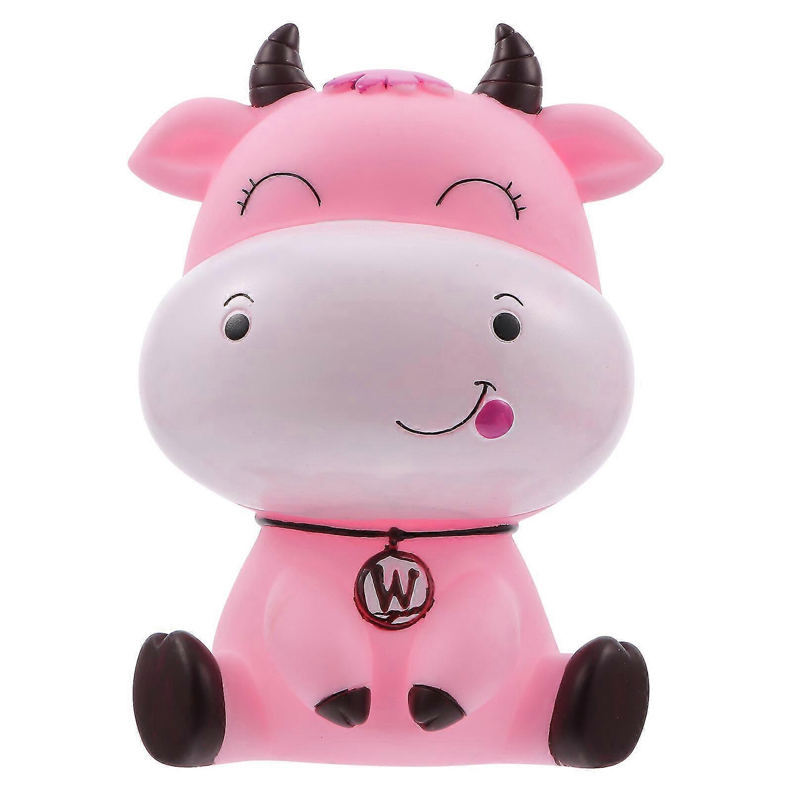 1pc貯金箱牛の形貯蓄ポット漫画マネーボックスデスクトップ装飾