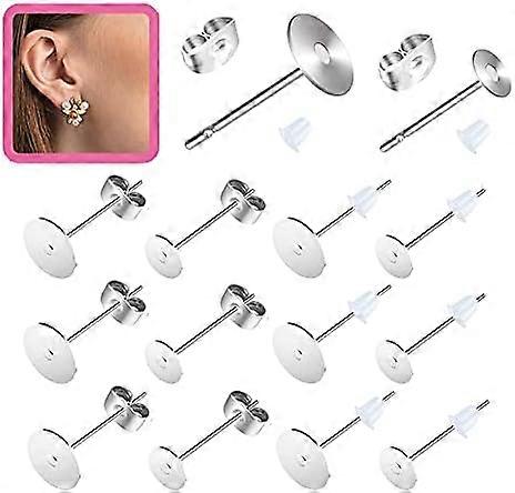 420Pcs Stainless Steel Earring Posts with Backs - Hypoallergenic Earring Studs