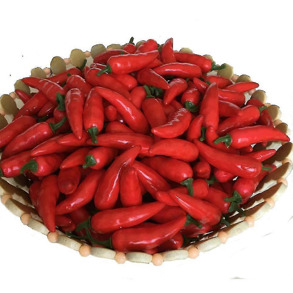 50pcs Artificial Realistic Fake Vegetable Chili Peppers
