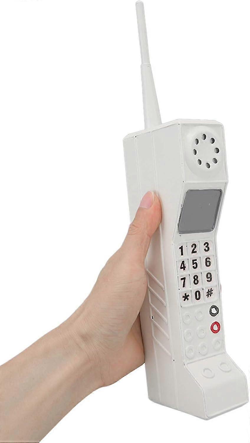 90s الهاتف الدعامة، نموذج الهاتف المحمول الرجعية، ل 80s 90s حزب الديكور، لديكور غرفة المعيشة المنزل ديكور سطح المكتب (أبيض)