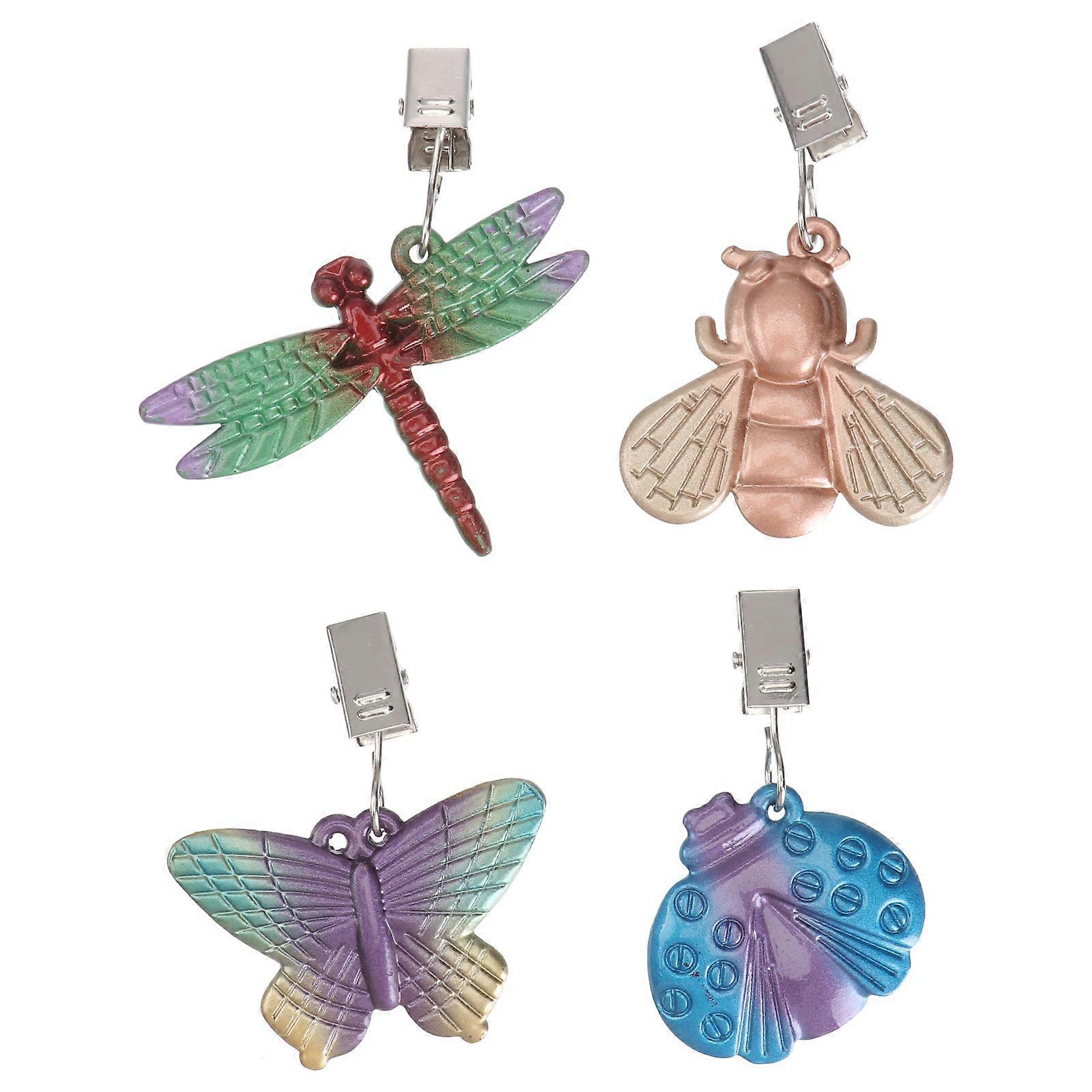 1 Set of 4 Pcs Animal Pattern Tablecloth Pendant Clips Table Cloth Fixing Clamps