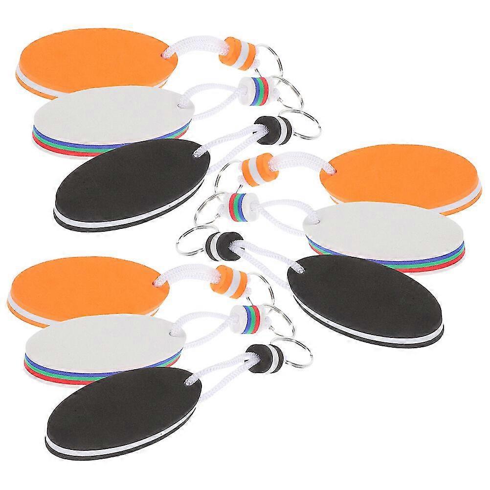 9pcs Water Activity Keychains Floating Pendants Keychains Floating Key Rings