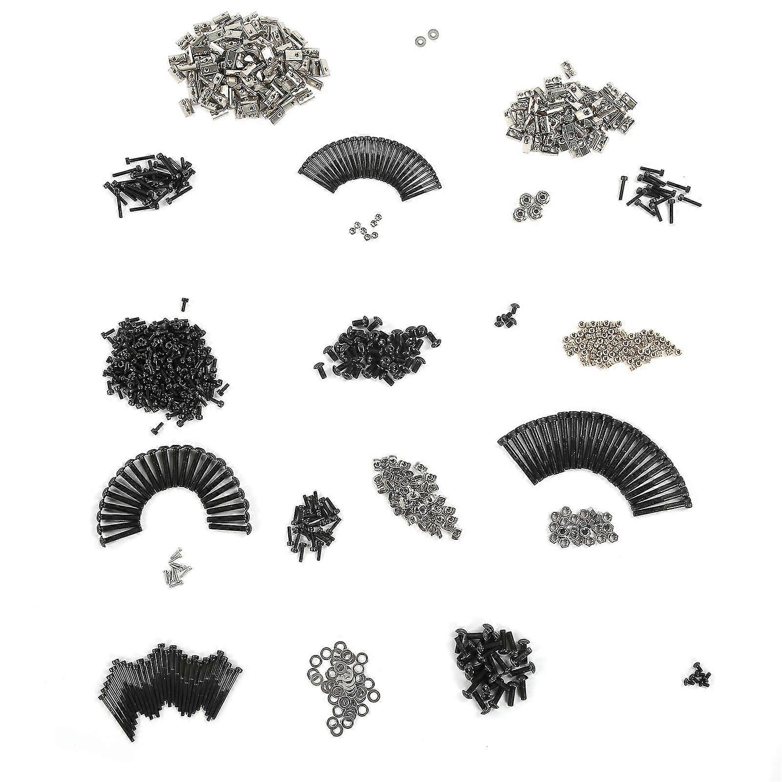 866Pcs Socket Button Head Cap Screw Fastener Set with T Slot Nut - Printer Accessories