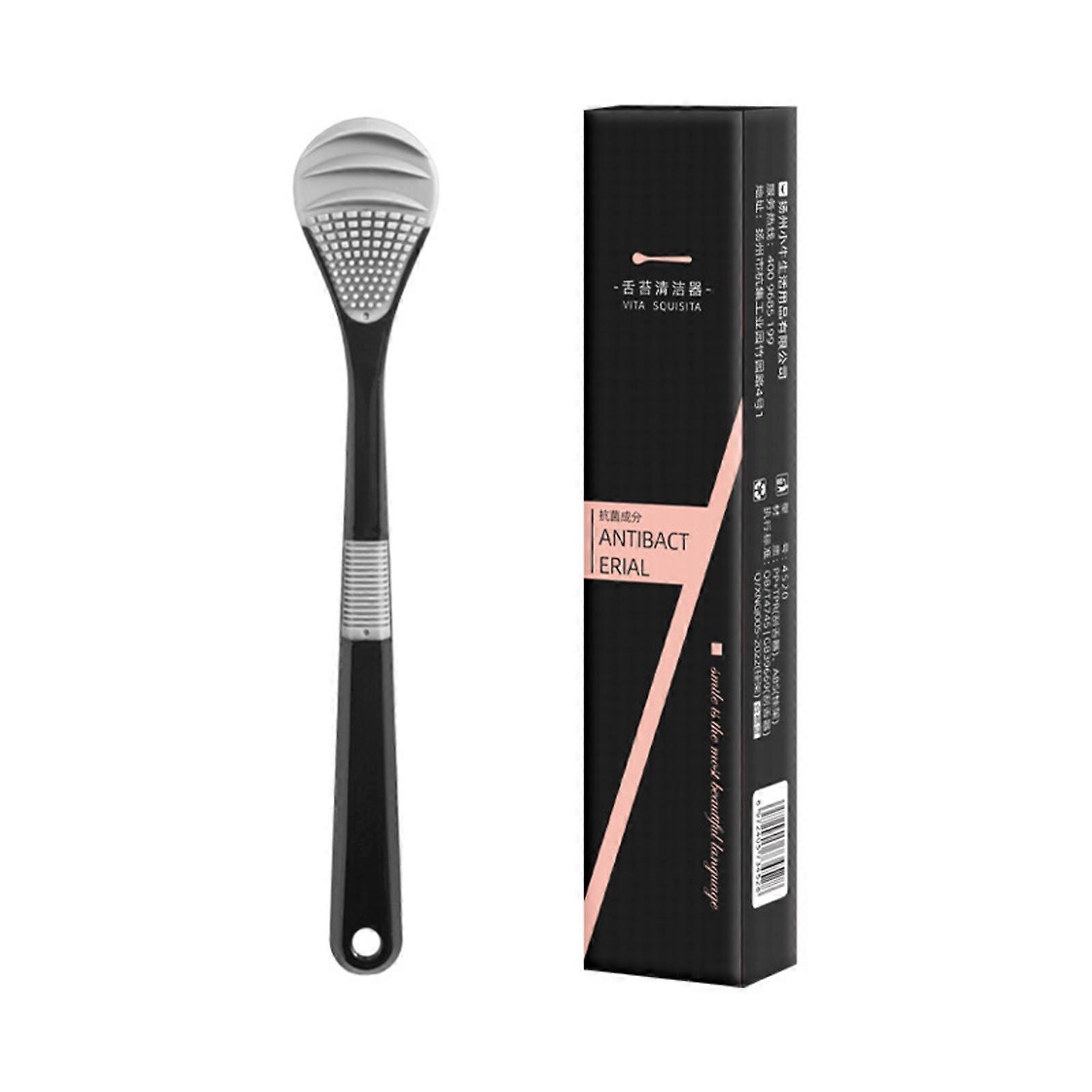 Tongue Brush, Tongue Scraper for Adults & Kids, Tongue Cleaners with Comfort Grip Handle & Soft Bristled & Hanging Hooks