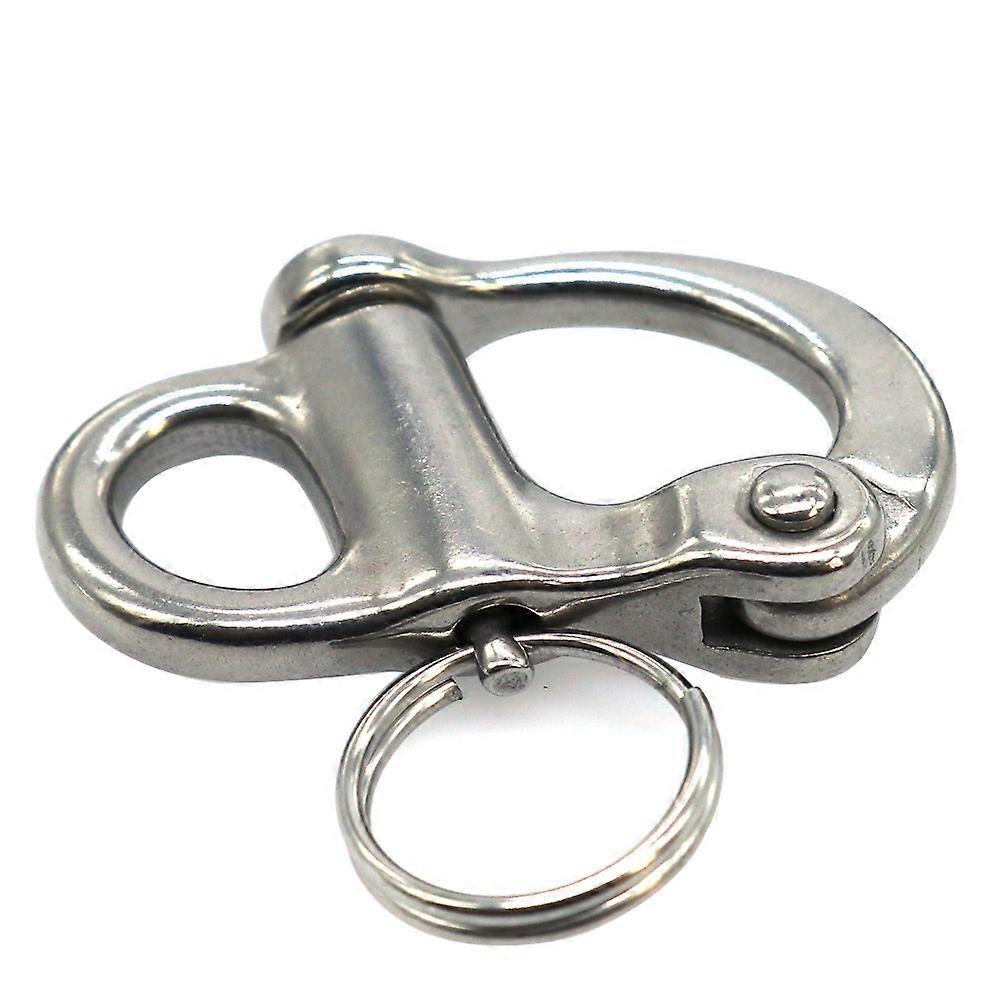 אזיק הצמדה נירוסטה אזיק הצמדה סגנון שחרור מהיר לסירת מפרש שיט יאכטה ימית (1 יחיד, כסף)