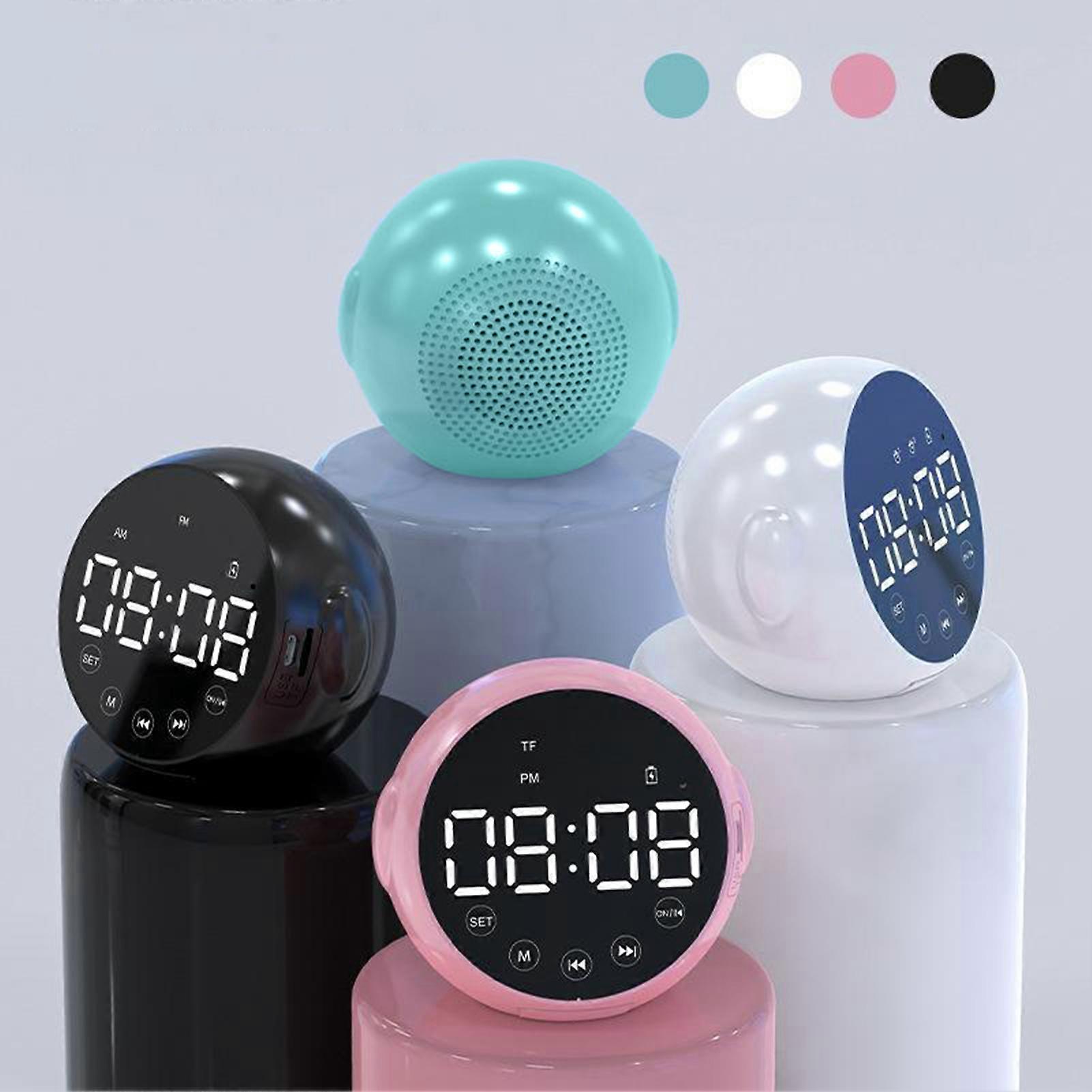 Alarm Clock Multifunctional HiFi Cute Bluetooth Lossless Loudspeaker Alarm Clock Timer for Bedroom 
