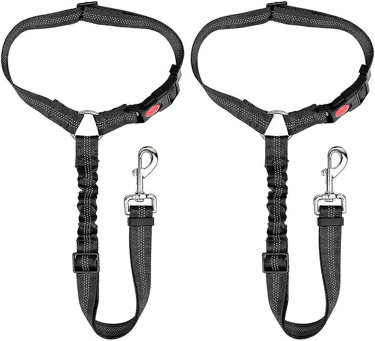犬用シートベルト、ペットの犬用猫の車のシートベルトの2パックは、ほとんどの日常と4本足の友人のためのスポーツ活動のための