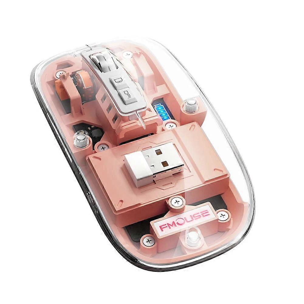 Transparent Office Mouse with RGB Light Gaming Mouse Type~C Charging Mechanical Mouse for PC Laptop Notebook for Desktop Gaming Mice & Trackballs