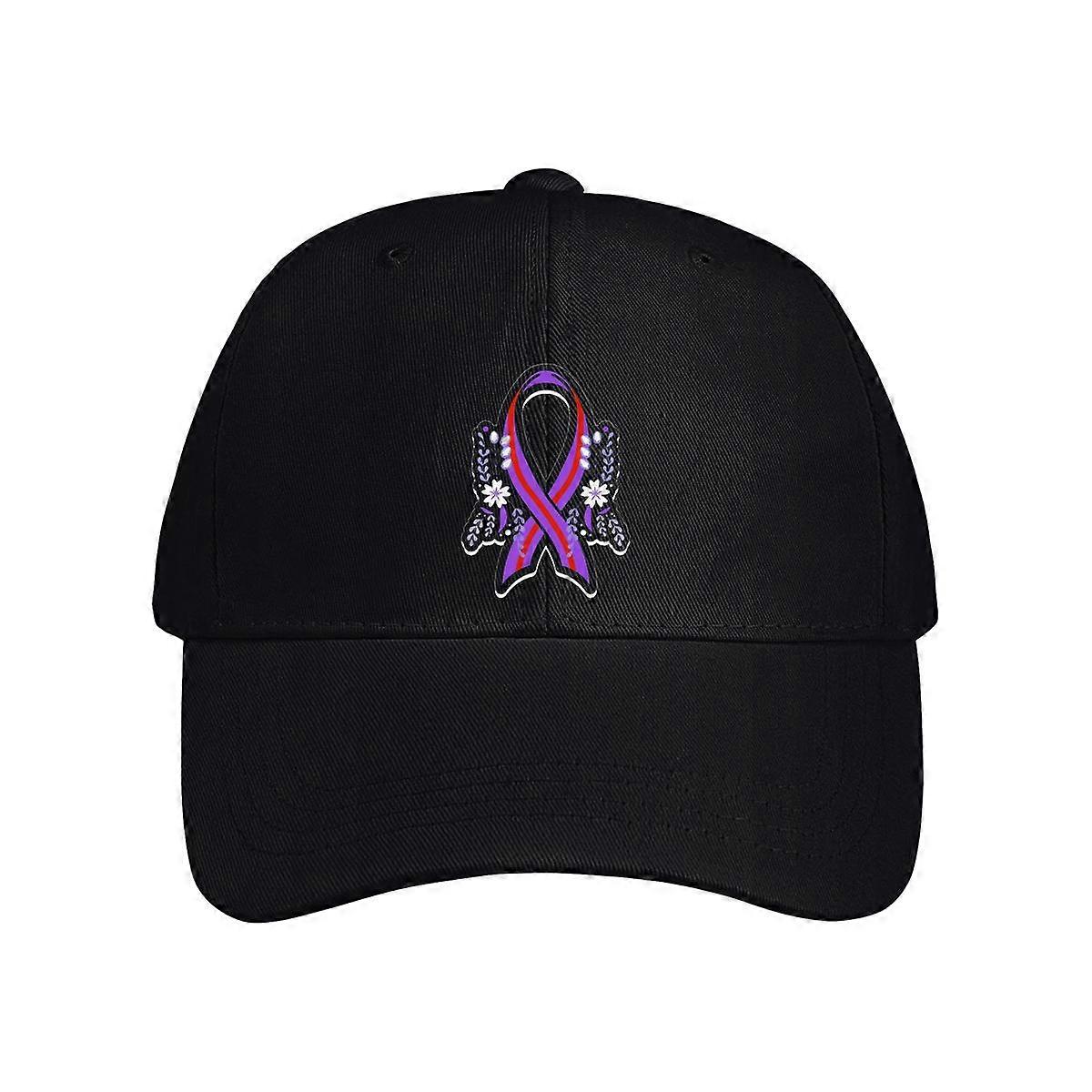 Migraine Flower Ribbon Baseball Cap
