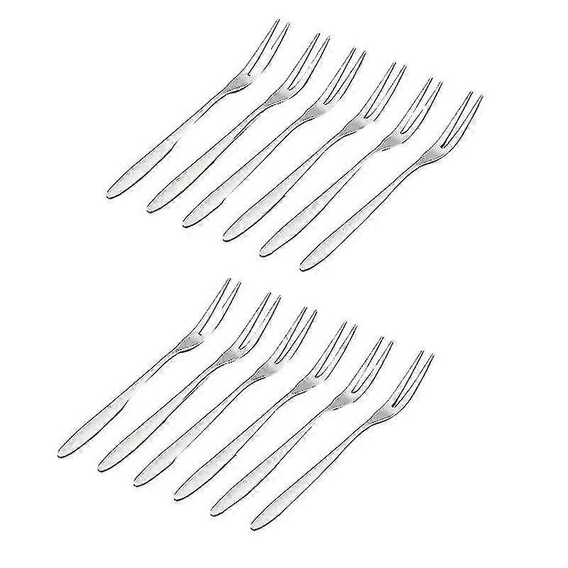 12 Pcs Dessert Forks,5.1 Inchless Steel Mini Salad Fruit Fork Ta Forks Fork