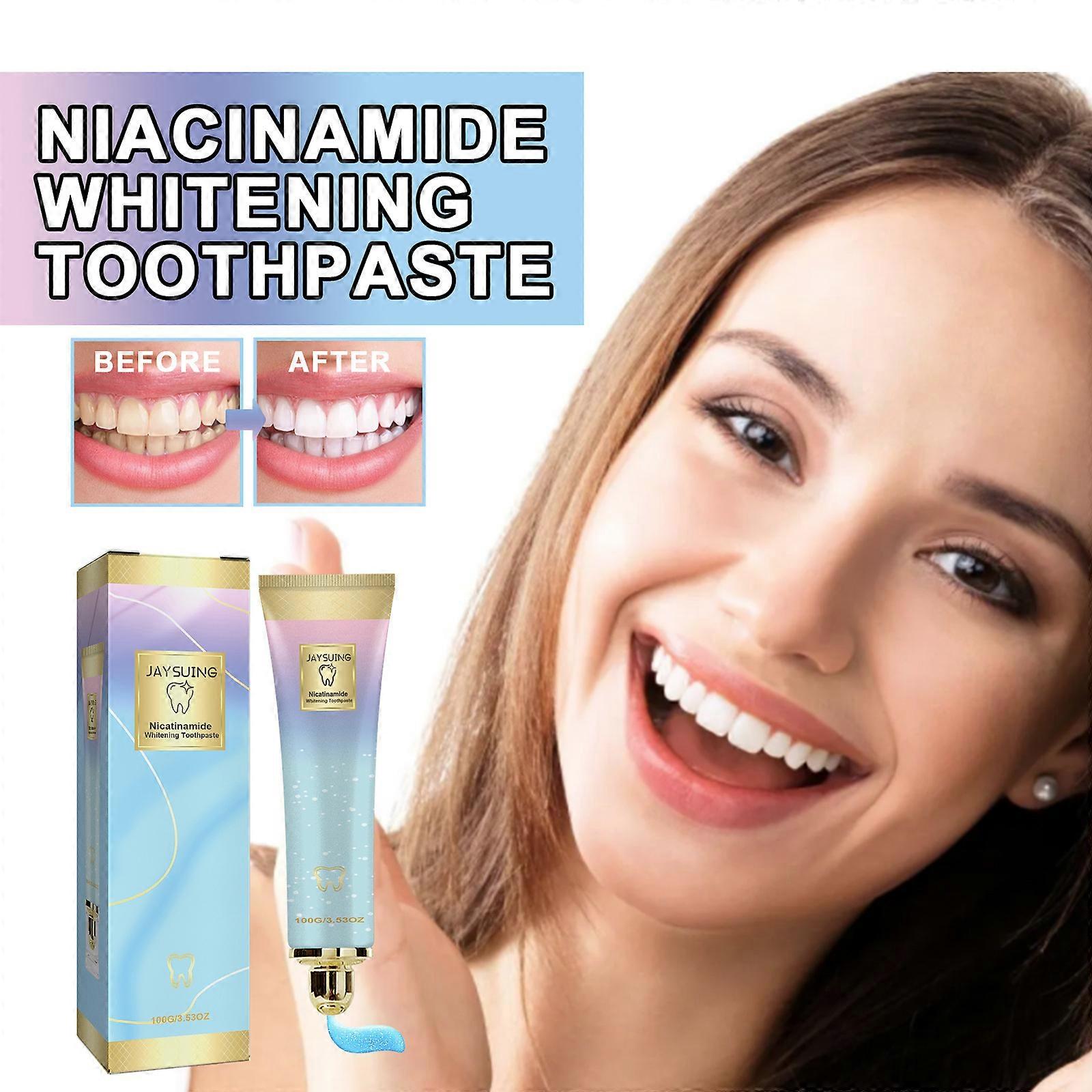Niacinamide Whitening Toothpaste, Teeth Whitening Toothpaste, Cavity Prevention and Enamel Repair Toothpaste, Fresh Breath