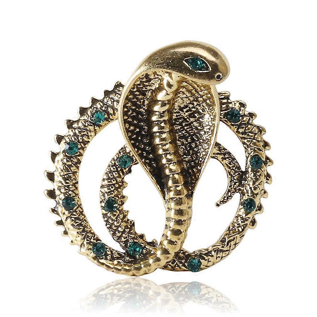 ブローチピンコブラコルセージダイヤモンド象嵌合金女性ブローチ