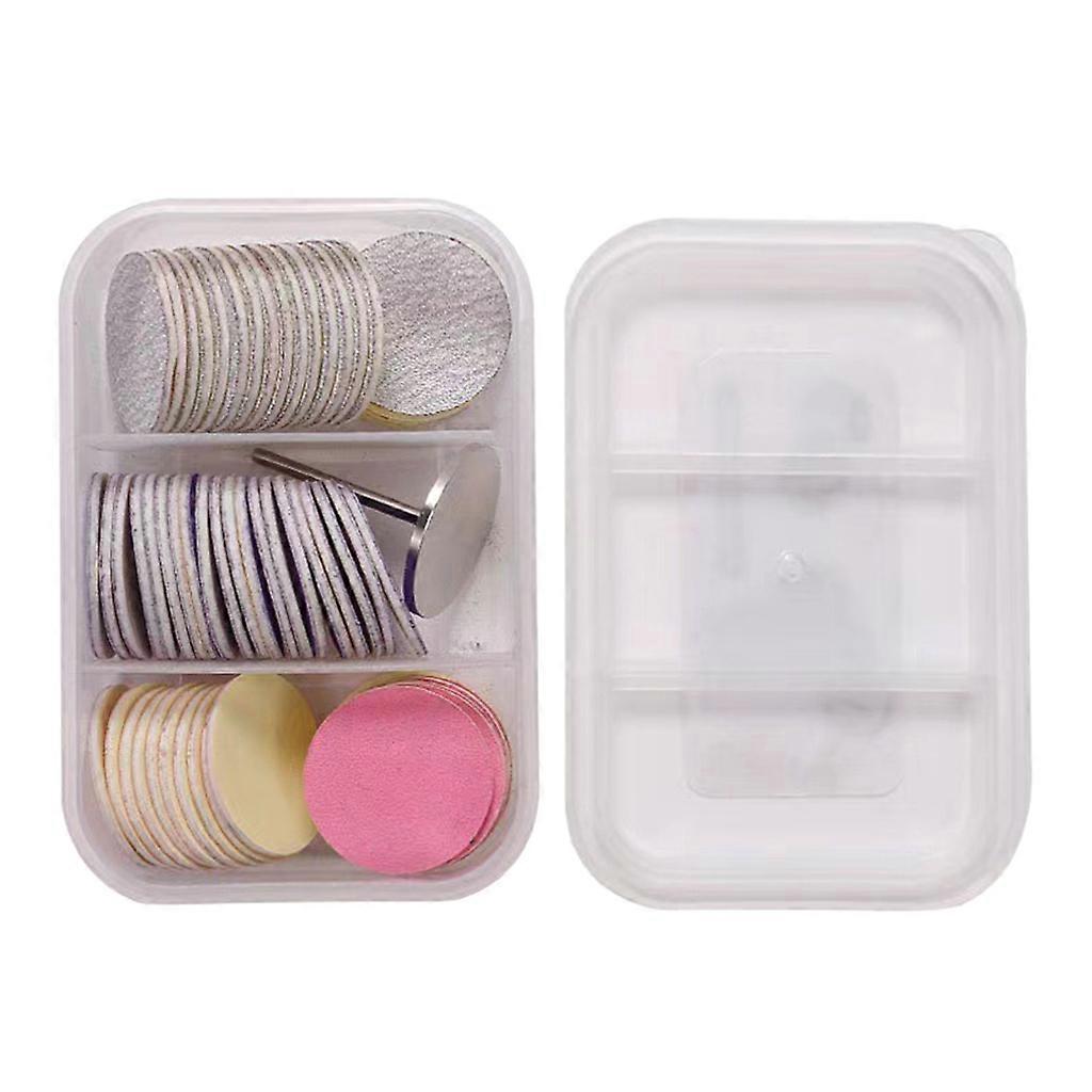 Replaceable Sanding Pads Foot File Sandpaper Disc with Metal Nail Bit for Home