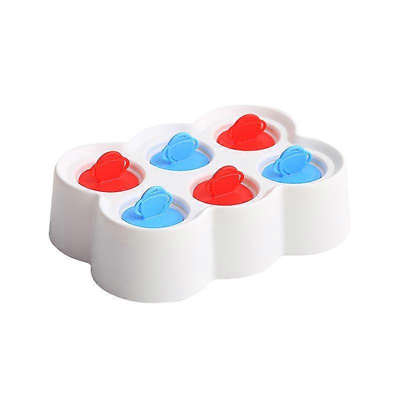 White-6 Compartment Rectangular Mini Lollipop Popsicle Mold Food Grade Plastic