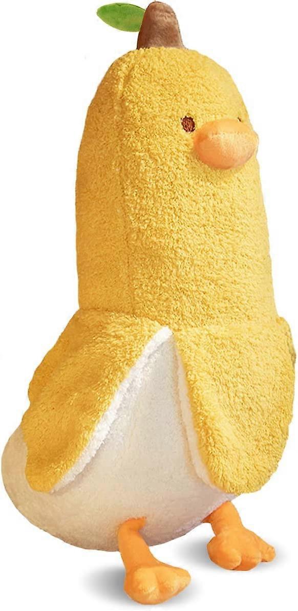 Banana Duck Plush Cute Duck Stuffed Animals Throw Plushie Doll Toy Soft Hugging Pillow(Yellow,19.7")