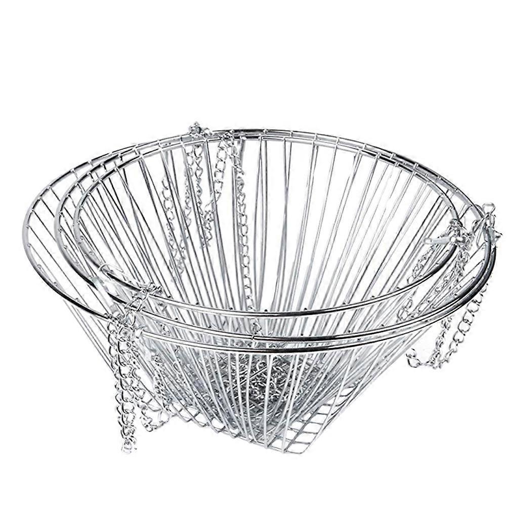 Foldable 3 Tier Hanging Basket Vegetable Fruit Storage Rack Detachable Tray