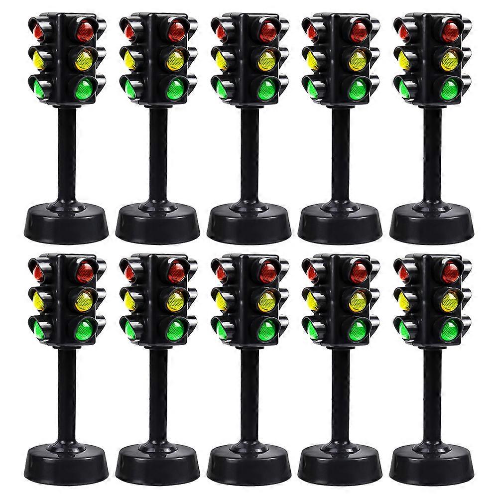 10Pcs Traffic Lamp Models Mini Signal Lights Interesting Signal Lamp Decors