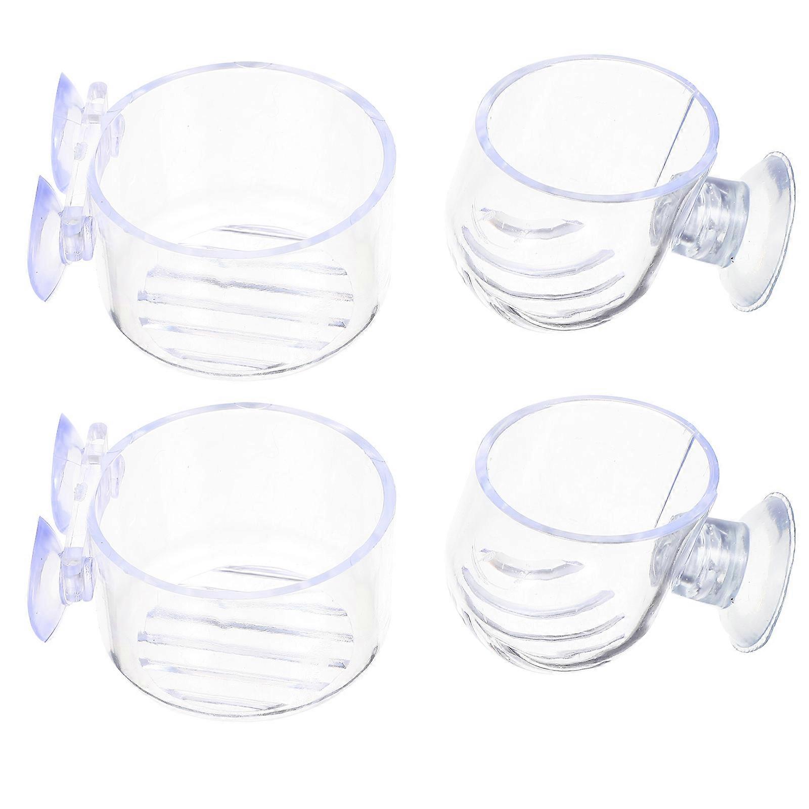 4 Pcs Ring Bracket Red Worm Feeding Cup Fish Feeder Holder Fish Tank Ring Feeder