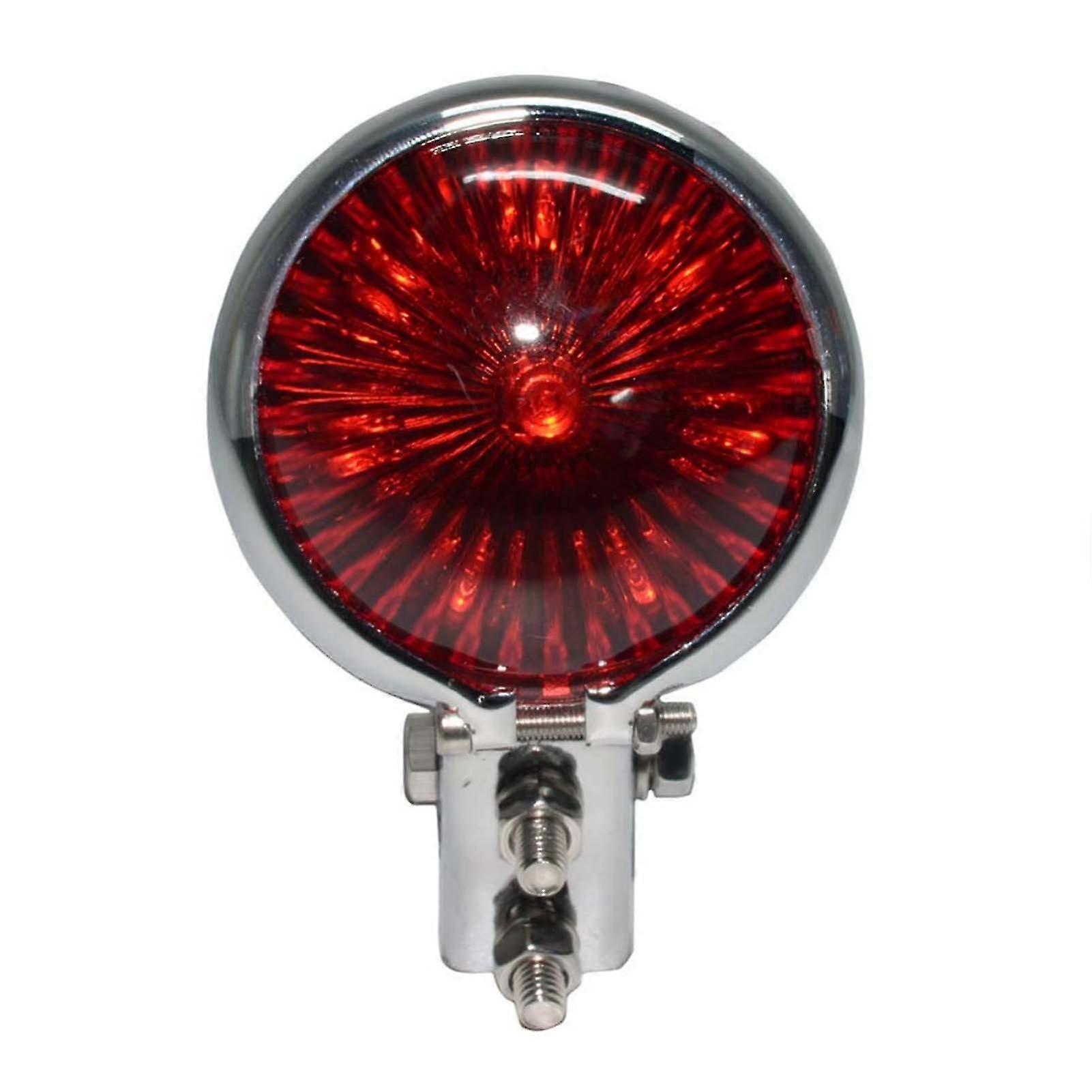 Rear Tail Light High Brightness Small Round Retro Motorcycle LED Brake Tail Signal Light