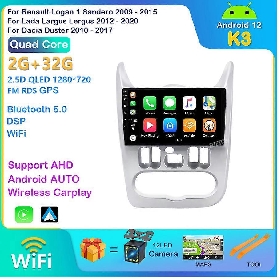Android For Renault Logan 1 Sandero 2009- 2015 For Lada Largus Lergus 2012-2020 For Dacia Duster 2010-2017 Car Radio Multimedia