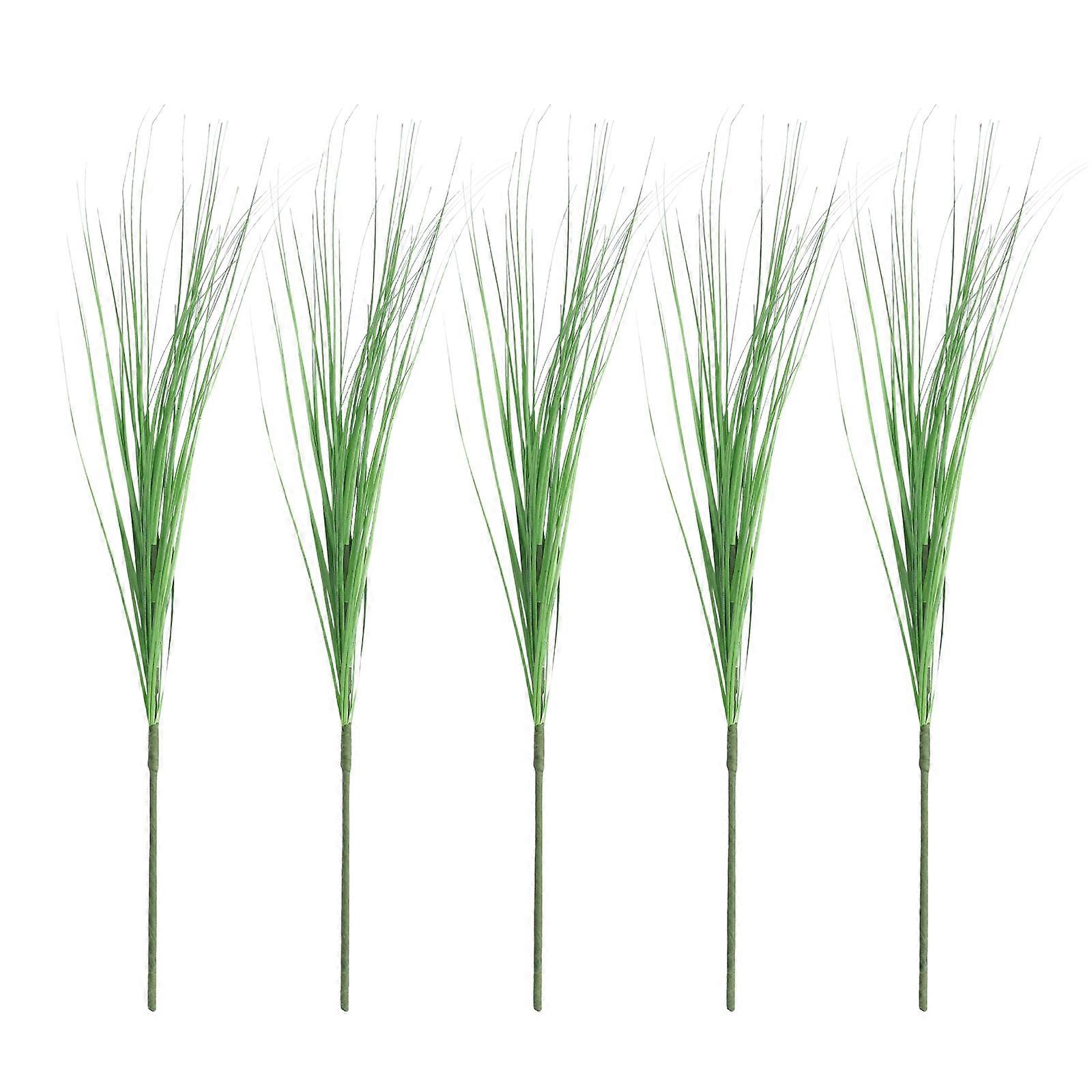5Pcs Simulation Grass Decors Vivid False Onion Grass Arrangement Decors (Green)