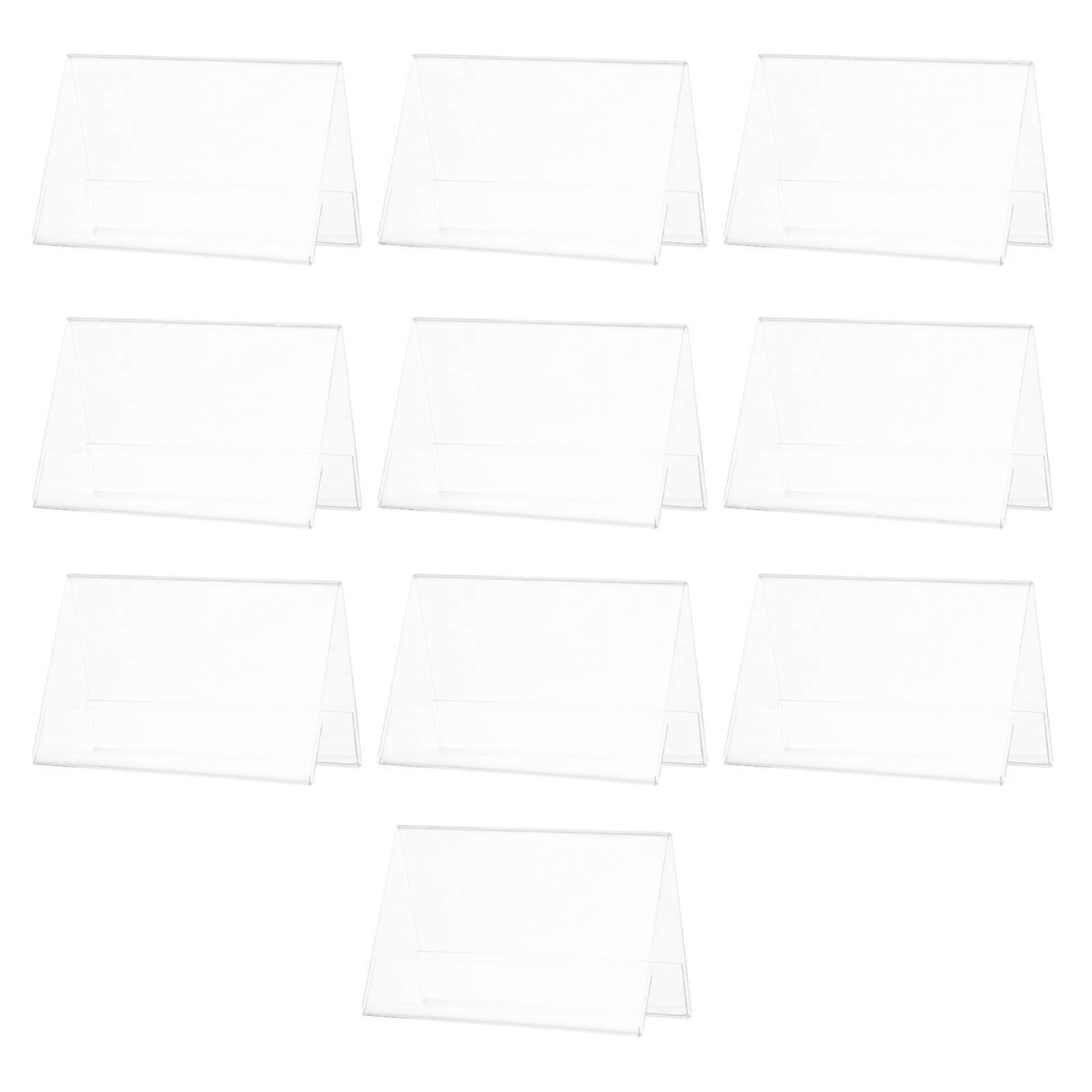 10pcs Acrylic Name Plate Name Display Plate Conference Guest Name Display Stand