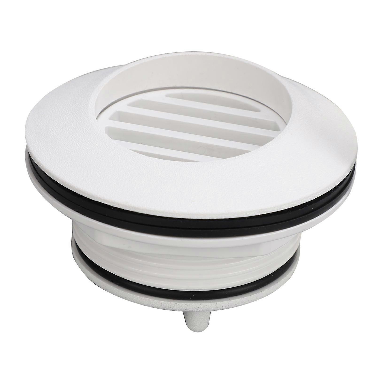Boat Deck Drain Triple Seal Design ABS Easy to Clean Prevent Blocking Deck Floor Drain Scupper White