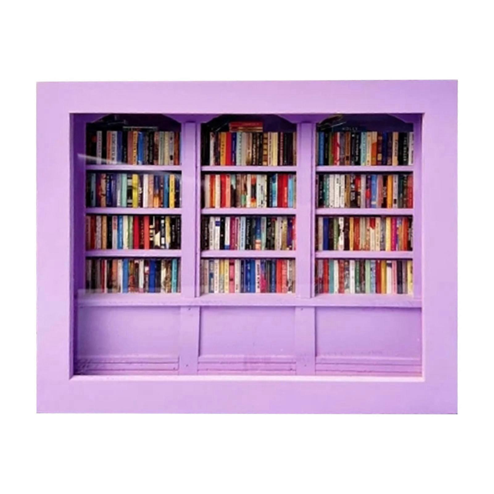 Libreria Anxiety Con 200 Libri In Miniatura Unici – Decorazione Creativa 25x20 Cm Per Relax E Ispirazione