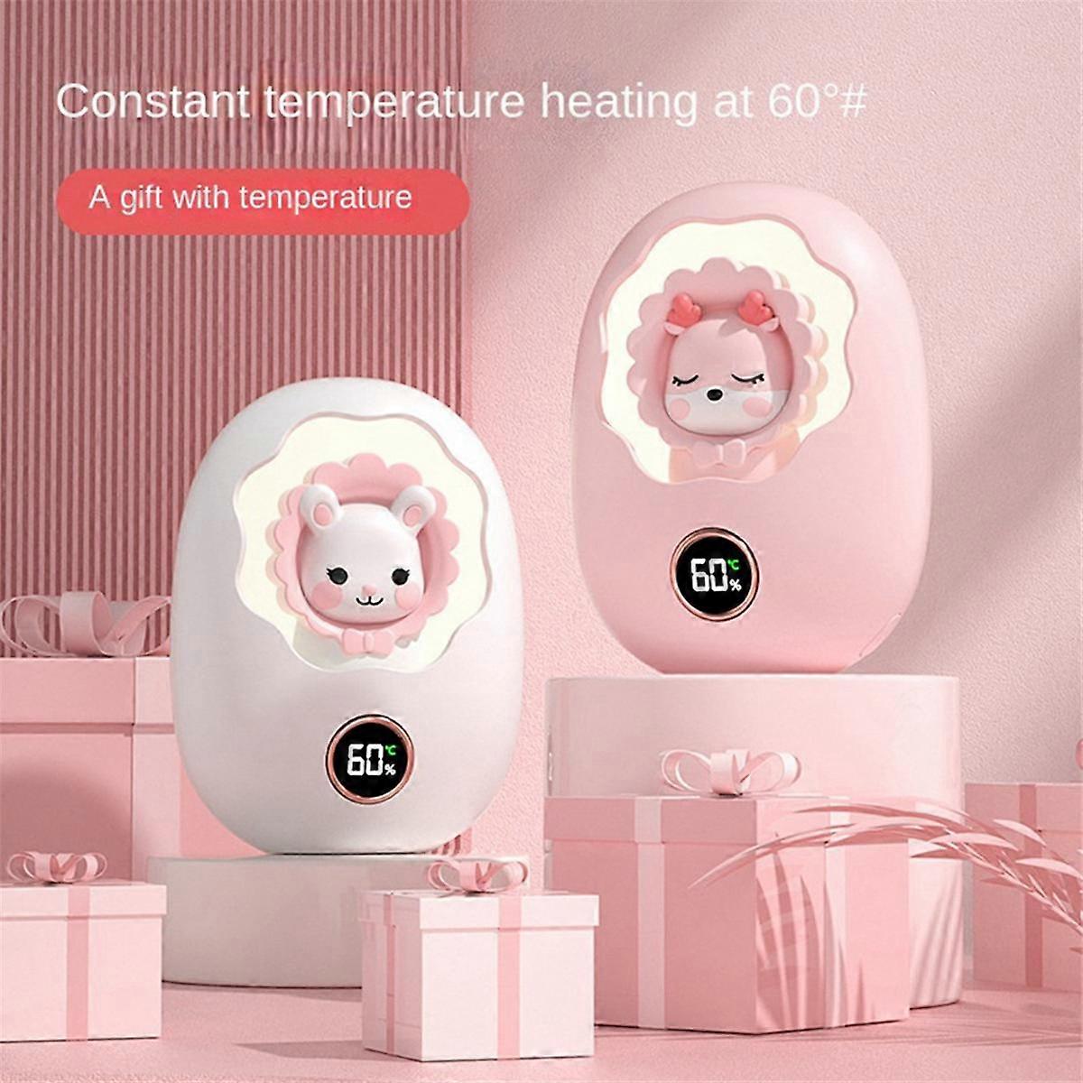 Mini Hand Warmer Winter Portable USB Rechargeable Pocket Hand Warmer Mobile Power Quick Heating Small Shiba Inu Yellow