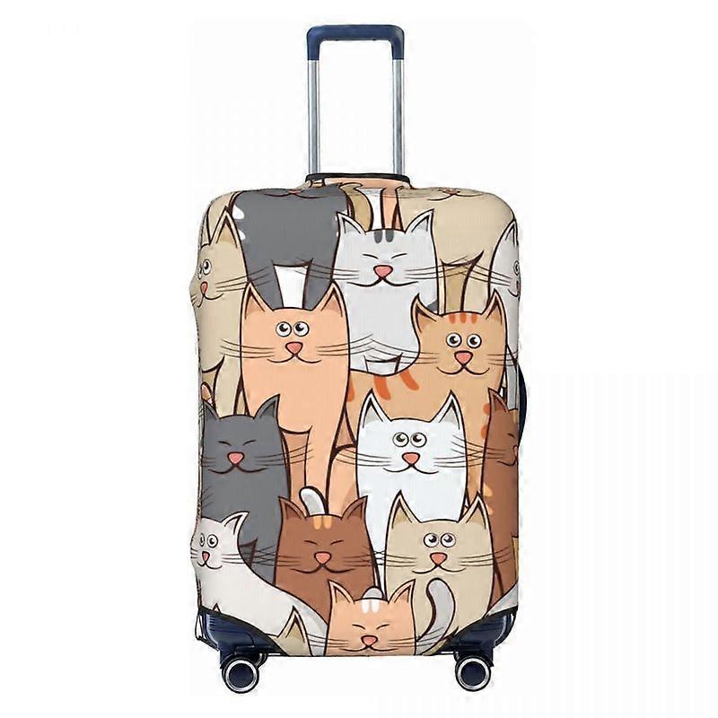 Many Cats Suitcase Cover Flight Funny Animal Elastic Luggage Accesories Business Protection