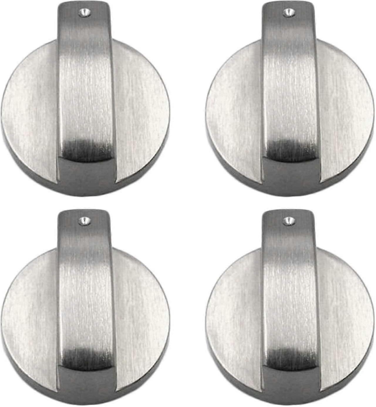 Gas Stove Knobs 4 Pieces Metal 6 Mm Silver-colored Adjustment Kno